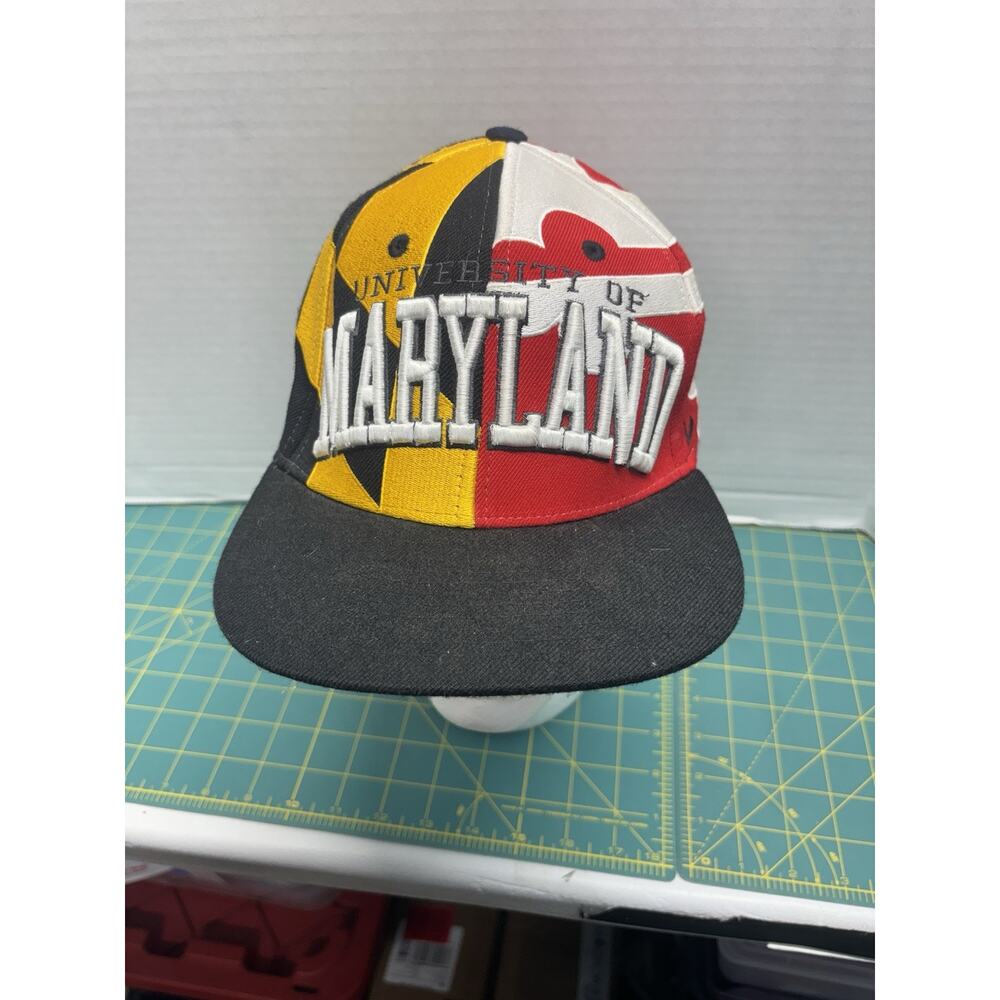 University of Maryland Terrapins Flag Snapback Hat Cap NCAA Zephyr Red Z Hat